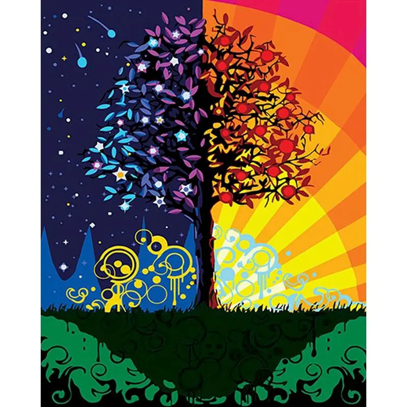 RUOPOTY Painting By Numbers DIY Day and Night Tree Sky Hand Painted Canvas Oil Modern Wall Art Picture Living Room Home Decor
RUOPOTY Painting By Numbers DIY Day and Night Tree Sky Hand Painted Canvas Oil Modern Wall Art Picture Living Room Home Decor