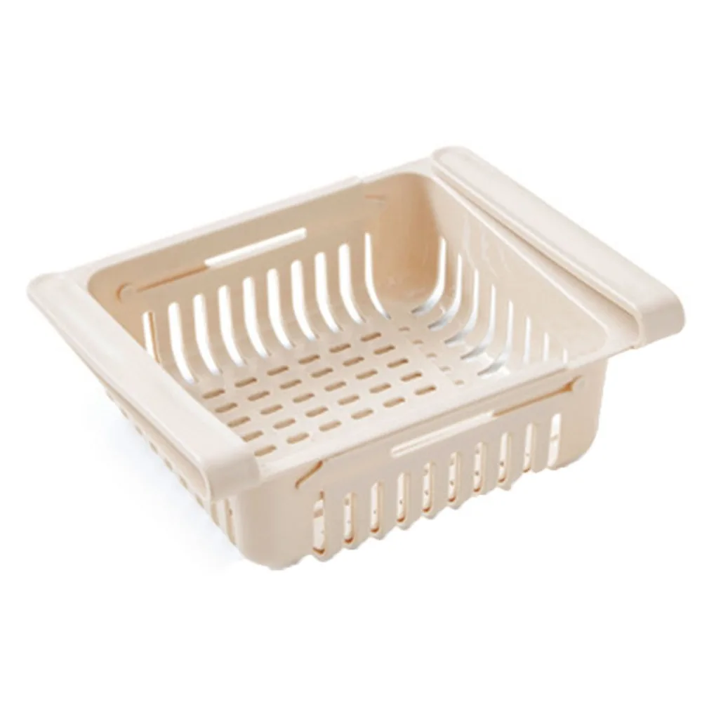Kitchen supplies storage shelf refrigerator drawer shelf plate retractable refrigerator partition organize storage rack 20J8 (5)