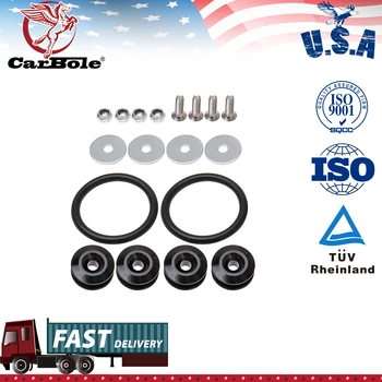 Carbole Brand 4Pcs Black Aluminum Quick Release Fasteners Bumper For Car Trunk Fender Hatch Lids Kit 
Carbole Brand 4Pcs Black Aluminum Quick Release Fasteners Bumper For Car Trunk Fender Hatch Lids Kit