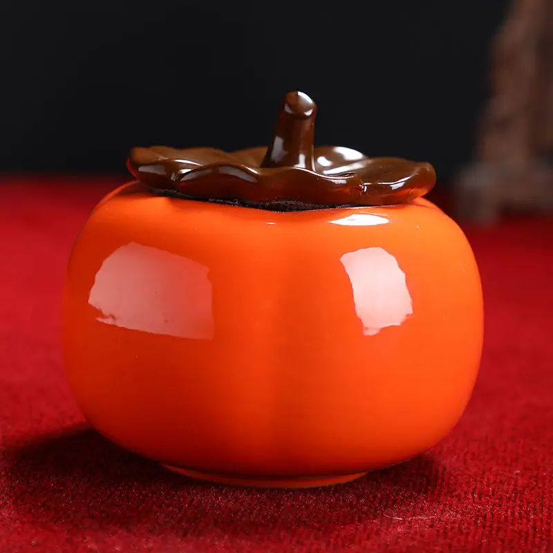 Creative Persimmon Shape Tea Box Green Orange Coffee Tea Jars Moistureproof Candy Cookie Jar Portable Food Sealed Cans Ceramic
Creative Persimmon Shape Tea Box Green Orange Coffee Tea Jars Moistureproof Candy Cookie Jar Portable Food Sealed Cans Ceramic