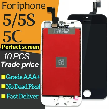 10pcs/lot LCD Assembly For iPhone 5 LCD Display with Touch Screen Digitizer for iPhone 5S LCD Screen 5C Display
10pcs/lot LCD Assembly For iPhone 5 LCD Display with Touch Screen Digitizer for iPhone 5S LCD Screen 5C Display
