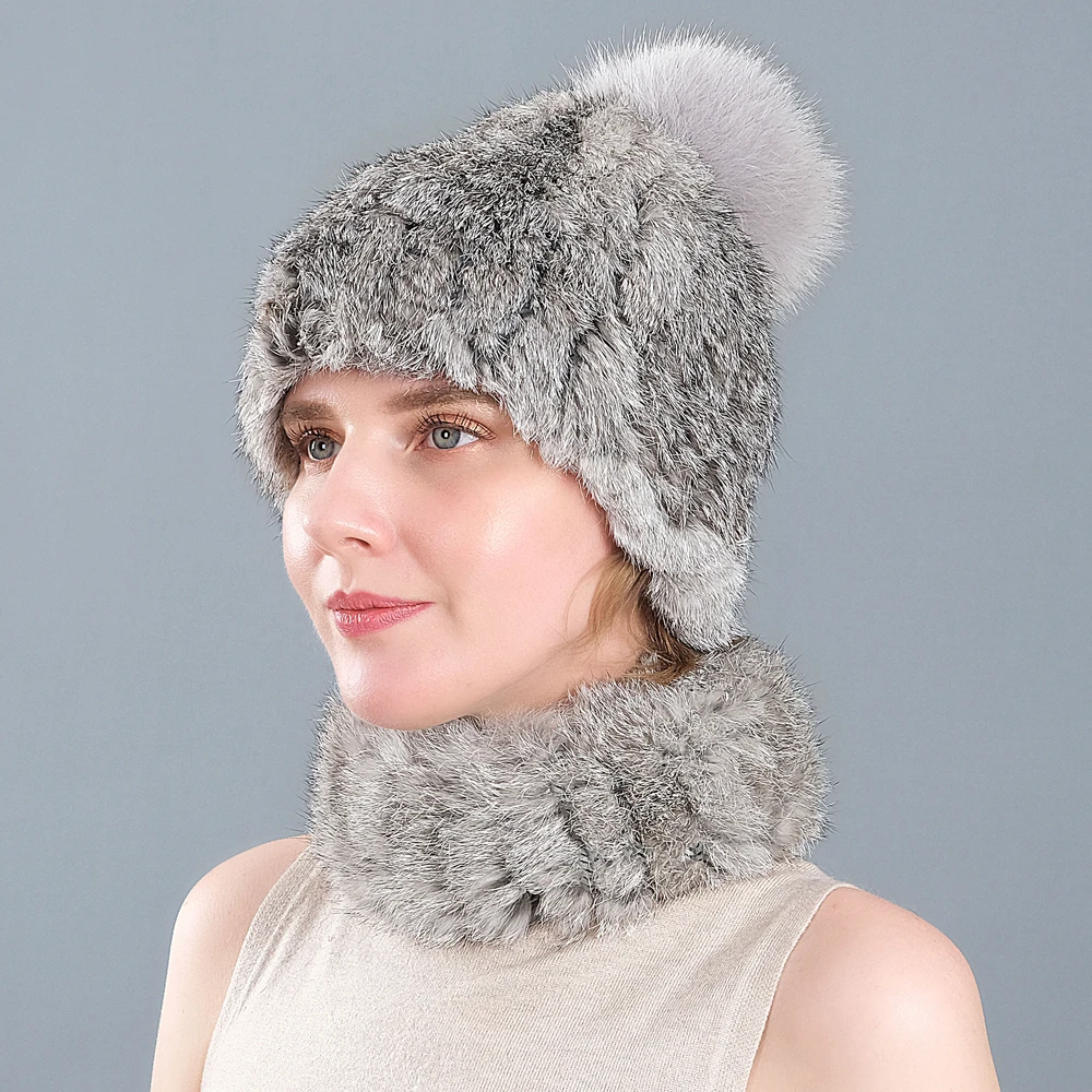 2020New autumn and winter warm suit women rabbit fur straw hat women Korean leisure stretch fur scarf hat two-piece set 
2020New autumn and winter warm suit women rabbit fur straw hat women Korean leisure stretch fur scarf hat two-piece set