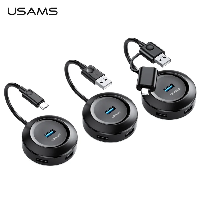 USAMS USB C HUB USB 3.0 HUB Splitter Multiple USB 2.0 Hab Type C HUB Multi Hab Expander 4 Port HUB for PC Laptop Adapter
USAMS USB C HUB USB 3.0 HUB Splitter Multiple USB 2.0 Hab Type C HUB Multi Hab Expander 4 Port HUB for PC Laptop Adapter
