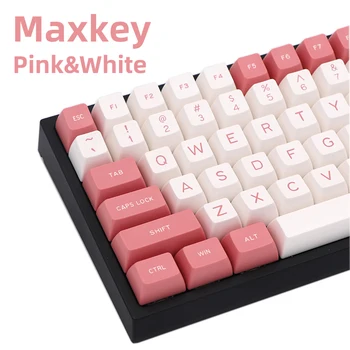 MAXKEY Pink&WHITE 130KEYS SA PROFILE KEYCAPS SET For Wired USB mechanical keyboard Cherry MX switch keycaps
MAXKEY Pink&WHITE 130KEYS SA PROFILE KEYCAPS SET For Wired USB mechanical keyboard Cherry MX switch keycaps