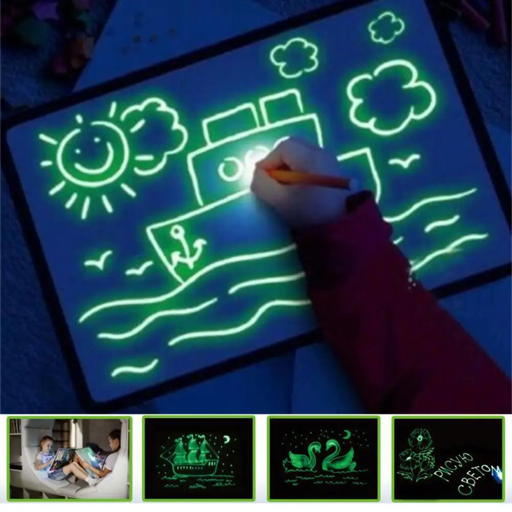 3D Draw With Night Light In Dark Children Toys Writing Magic Drawing Board Set Educational English Language Noctilucent Kids
3D Draw With Night Light In Dark Children Toys Writing Magic Drawing Board Set Educational English Language Noctilucent Kids