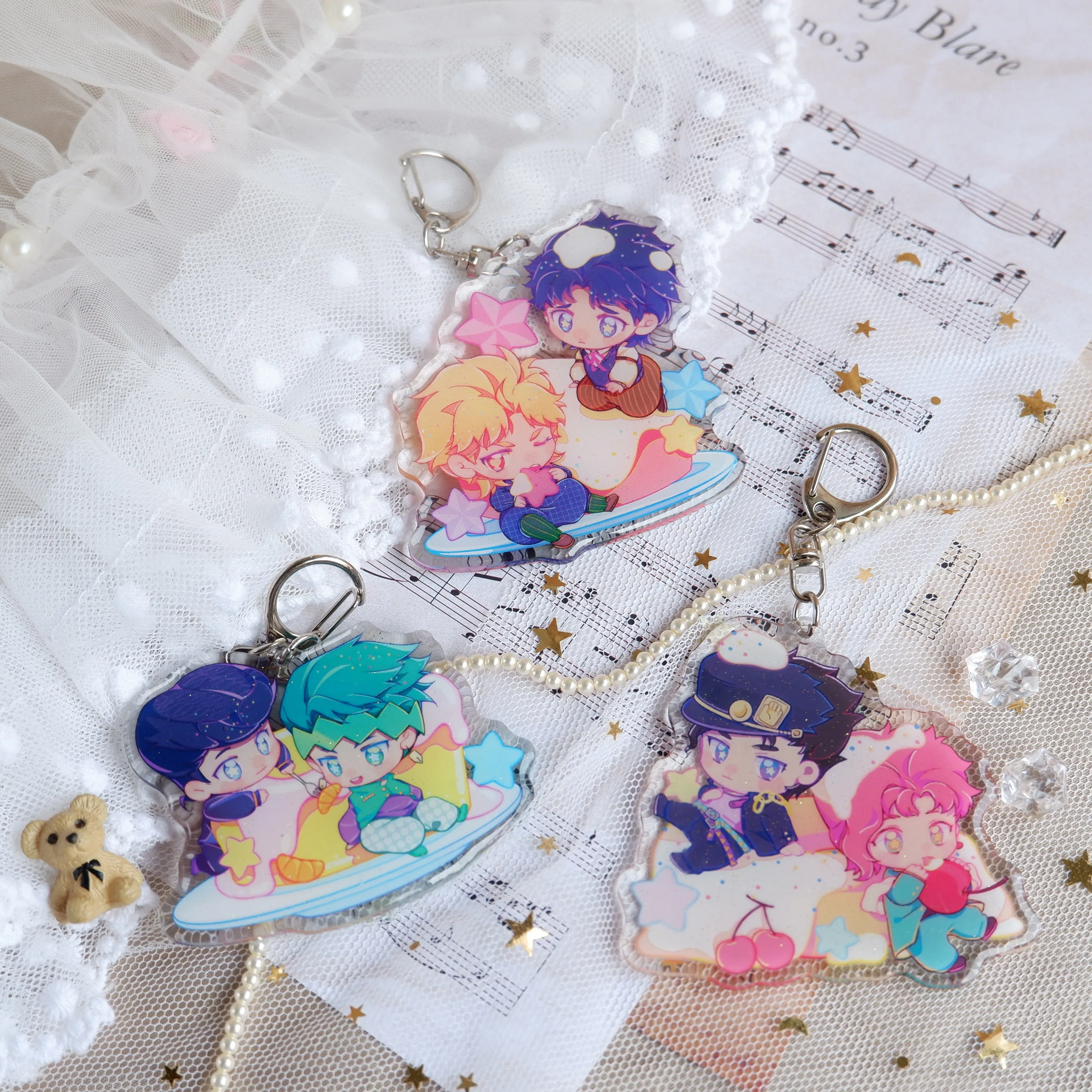 jojo Bizzare Adventure KUJO JOTARO Higashikata Josuke Rohan Kishibe Acrylic Bag Pendant Figure Keychain keyring Toy Cosplay
jojo Bizzare Adventure KUJO JOTARO Higashikata Josuke Rohan Kishibe Acrylic Bag Pendant Figure Keychain keyring Toy Cosplay