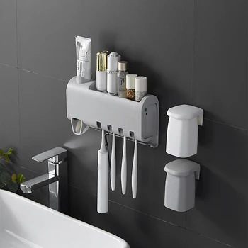 Wall-mount Toothbrush Holder Automatic Toothpaste Dispenser Squeezer for Bathroom Storage Holder Home Bathroom Accessories
Wall-mount Toothbrush Holder Automatic Toothpaste Dispenser Squeezer for Bathroom Storage Holder Home Bathroom Accessories