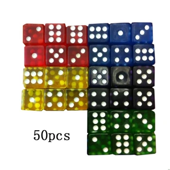 50 Pieces Game Dice Set Translucent Colors Square Corner Dice for Tenzi, Farkle, Yahtzee, Bunco or Teaching Math
50 Pieces Game Dice Set Translucent Colors Square Corner Dice for Tenzi, Farkle, Yahtzee, Bunco or Teaching Math