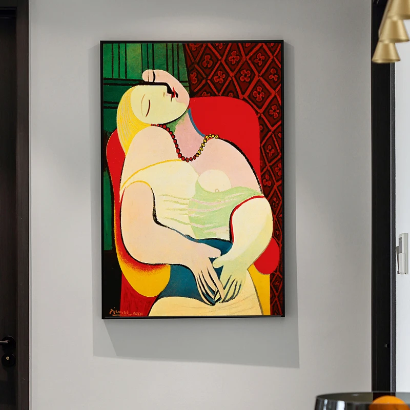 Dreaming Woman by Picasso Abstract Canvas Paintings Reproductions Impressionist Wall Art Posters and Print for Living Room Decor
Dreaming Woman by Picasso Abstract Canvas Paintings Reproductions Impressionist Wall Art Posters and Print for Living Room Decor