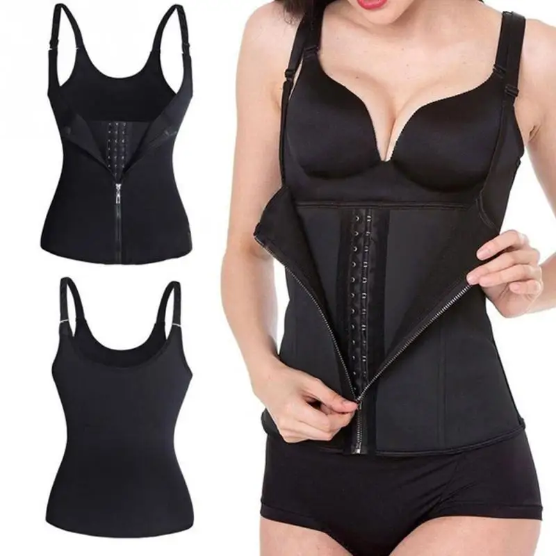 Neoprene Women Shaping Corset Waist Trainer Ultra Sweat Zipper Vest Shapewear Adjusted Straps Slimming Tops Hook waist Girdle
Neoprene Women Shaping Corset Waist Trainer Ultra Sweat Zipper Vest Shapewear Adjusted Straps Slimming Tops Hook waist Girdle
