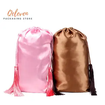 Blank Virgin Women Hair Bundles Extension Packaging Bags, Customized Luxury Tassel Silk Satin Bags For Hair Wigs Packaging
Blank Virgin Women Hair Bundles Extension Packaging Bags, Customized Luxury Tassel Silk Satin Bags For Hair Wigs Packaging
