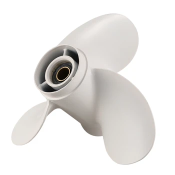 683-45952-00-EL 9 1/4 X 9 3/4 Boat Outboard Propeller for Yamaha 9.9-15HP Aluminum Alloy 3 Blades 8 Spline Tooths White
683-45952-00-EL 9 1/4 X 9 3/4 Boat Outboard Propeller for Yamaha 9.9-15HP Aluminum Alloy 3 Blades 8 Spline Tooths White