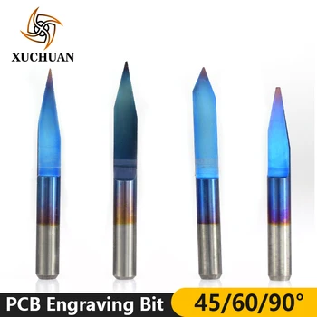 PCB Engraving Bit V Shape Router Bit Nano Blue Coated 3.175mm Shank 3D Milling Cutter 10pcs Tip End Mill Carbide Milling Bits
PCB Engraving Bit V Shape Router Bit Nano Blue Coated 3.175mm Shank 3D Milling Cutter 10pcs Tip End Mill Carbide Milling Bits