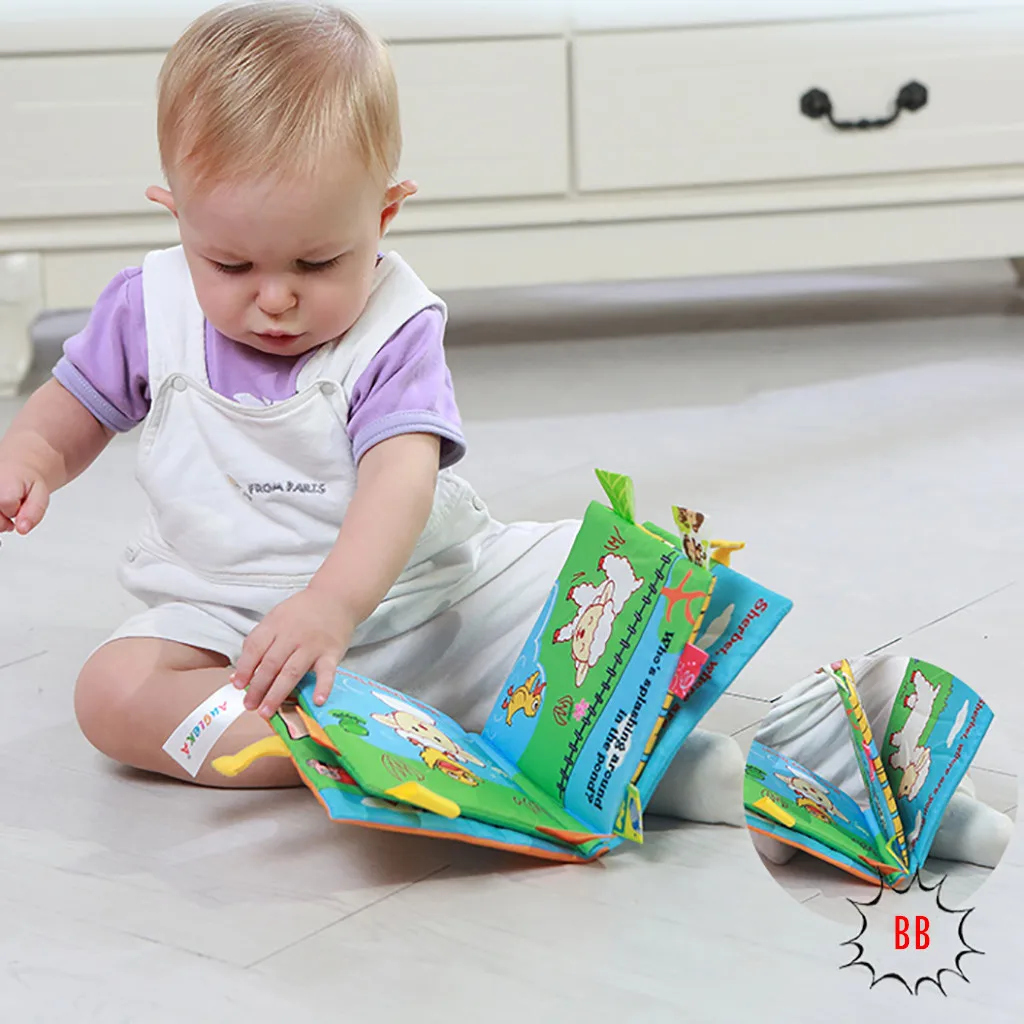 Baby Kids Intelligence Development Animal Cloth Book Educational Cognize Toys Toddler learning tools Interaction Toys #B