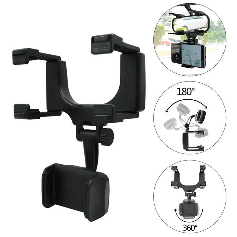 Car Rearview Rear View Mirror Mounting Phone Holder 360 Degrees Rotatable Mobile iPhone GPS Invigator Stand
Car Rearview Rear View Mirror Mounting Phone Holder 360 Degrees Rotatable Mobile iPhone GPS Invigator Stand