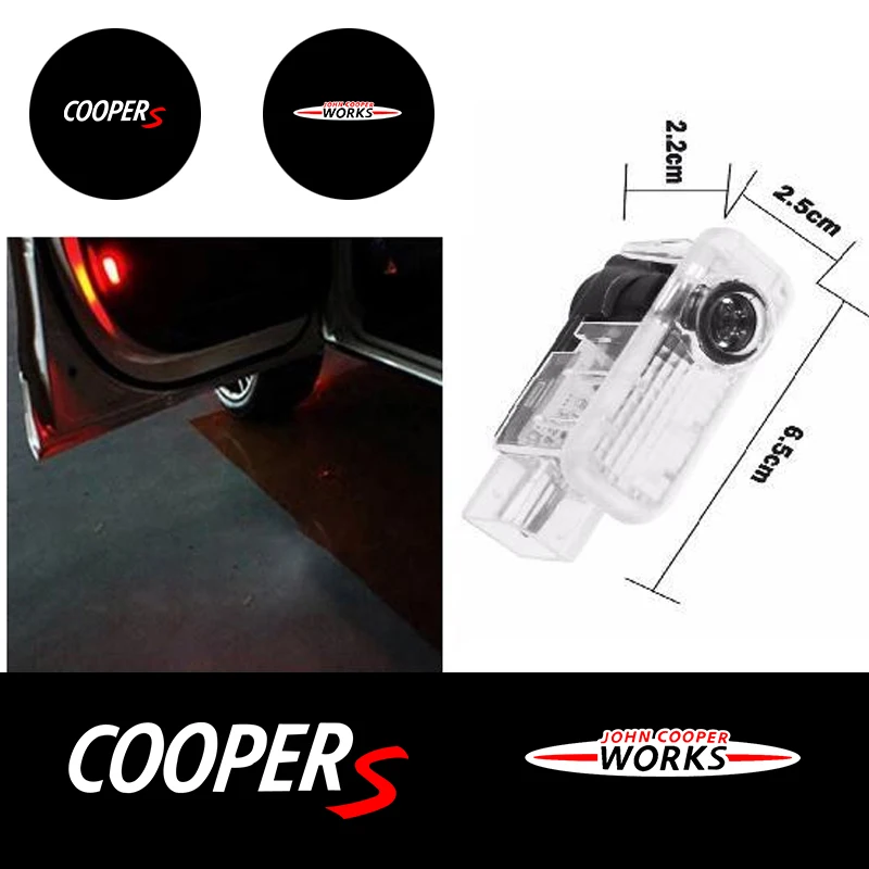 For Mini Cooper One S JCW R55 R56 R58 R59 R60 F56 F60 Welcome Light LED Car Door Warning Shadow Lamp Assessoires | Автомобили и
