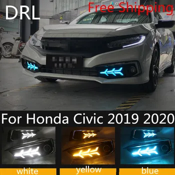 1Pair LED DRL for Honda Civic 2019 2020 sedan with moving signal led fog lamp cover daytime running light with Fog Lamp hole
1Pair LED DRL for Honda Civic 2019 2020 sedan with moving signal led fog lamp cover daytime running light with Fog Lamp hole