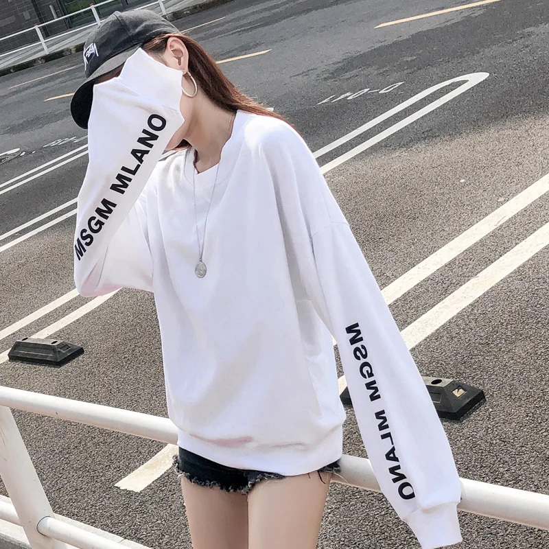 2020 spring and autumn thin women's coat loose long-sleeved lazy blouse sweatershirt All-match good-looking fashion printing
2020 spring and autumn thin women's coat loose long-sleeved lazy blouse sweatershirt All-match good-looking fashion printing