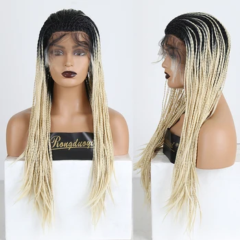RONGDUOYI Long Ombre Blonde Wigs for Women Free Part Synthetic Lace Front Wig Two Tone Blonded 2X Twist Braids Wigs Cosplay Wig 
RONGDUOYI Long Ombre Blonde Wigs for Women Free Part Synthetic Lace Front Wig Two Tone Blonded 2X Twist Braids Wigs Cosplay Wig