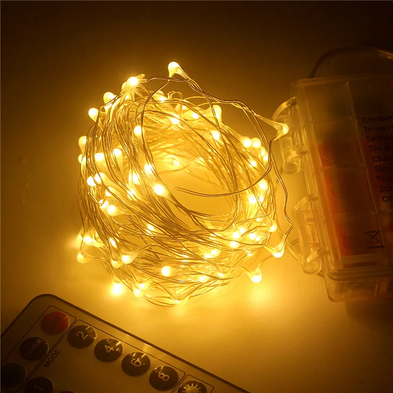 5m 10m AA Battery Powered LED String light Strip Silver Wire Fairy warm white Garland Home Christmas Wedding Party Decoration
5m 10m AA Battery Powered LED String light Strip Silver Wire Fairy warm white Garland Home Christmas Wedding Party Decoration