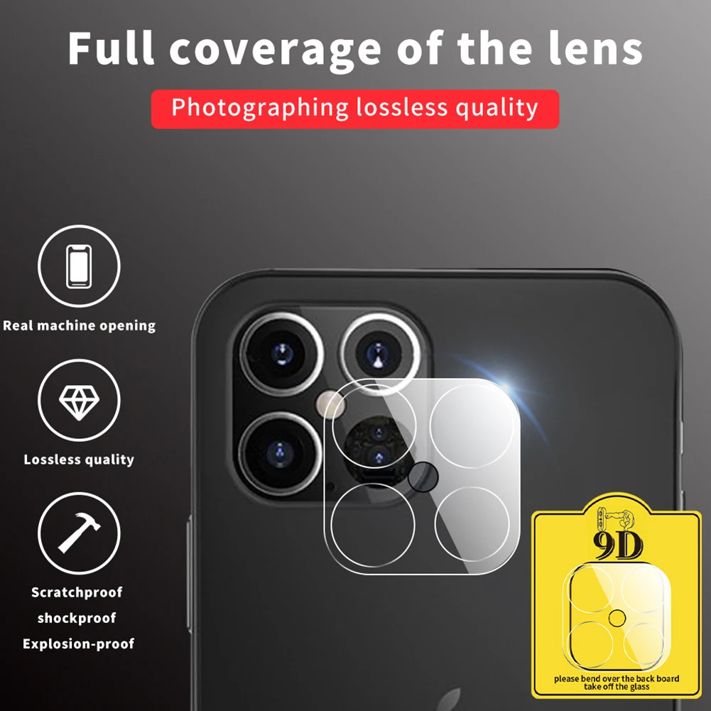 Phone Camera Lens Tempered Glass Protector Ultra-thin 9D Scratch-proof Rear Camera Lens Cover for iPhone 12 Pro Max
Phone Camera Lens Tempered Glass Protector Ultra-thin 9D Scratch-proof Rear Camera Lens Cover for iPhone 12 Pro Max
