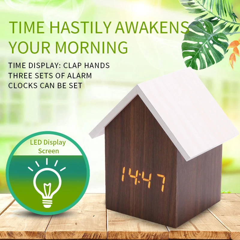 100% Bamboo Wooden LED Alarm Clock Digital Snooze Table Clock Wake Up Light Electronic Temperature Display Home Decoration Clock
100% Bamboo Wooden LED Alarm Clock Digital Snooze Table Clock Wake Up Light Electronic Temperature Display Home Decoration Clock