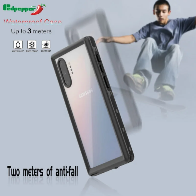 For Samsung Note 10 Plus Case Original RedPepper Dot Plus Clear Back IP68 Waterproof Diving Underwater PC + TPU Armor Cover
For Samsung Note 10 Plus Case Original RedPepper Dot Plus Clear Back IP68 Waterproof Diving Underwater PC + TPU Armor Cover
