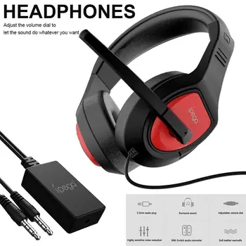 For Ipega PG-R001 Gaming Headset For Switch Console NS For Nintendo PC Accessories For Xbox/PS4 Headphone With Audio Converter
For Ipega PG-R001 Gaming Headset For Switch Console NS For Nintendo PC Accessories For Xbox/PS4 Headphone With Audio Converter