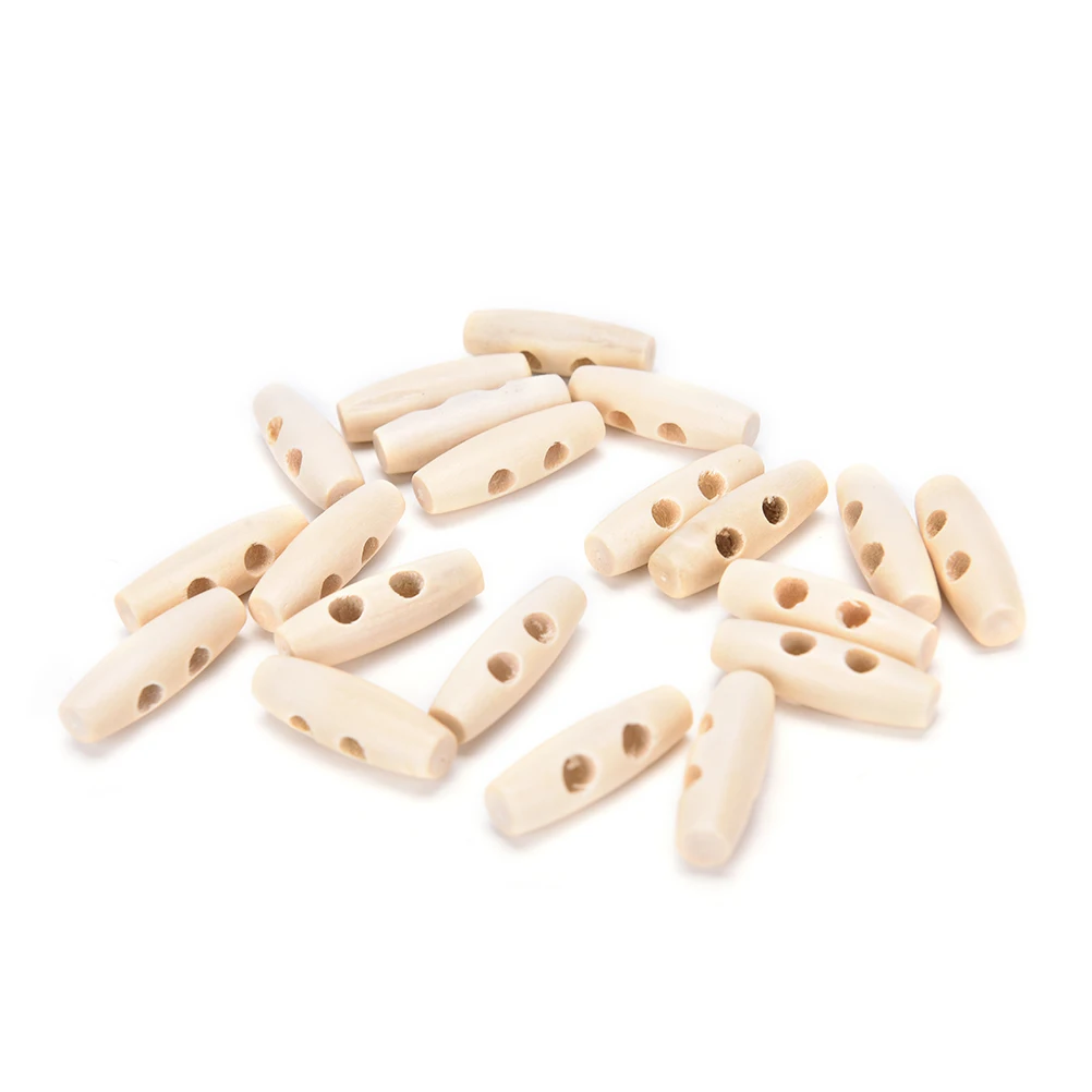 20PCs 2 Holes Wooden Buttons Sewing Horn Toggle Buttons For Coat Cloth Accessories Craft DIY And Scrapbooking 30mm*11mm
20PCs 2 Holes Wooden Buttons Sewing Horn Toggle Buttons For Coat Cloth Accessories Craft DIY And Scrapbooking 30mm*11mm