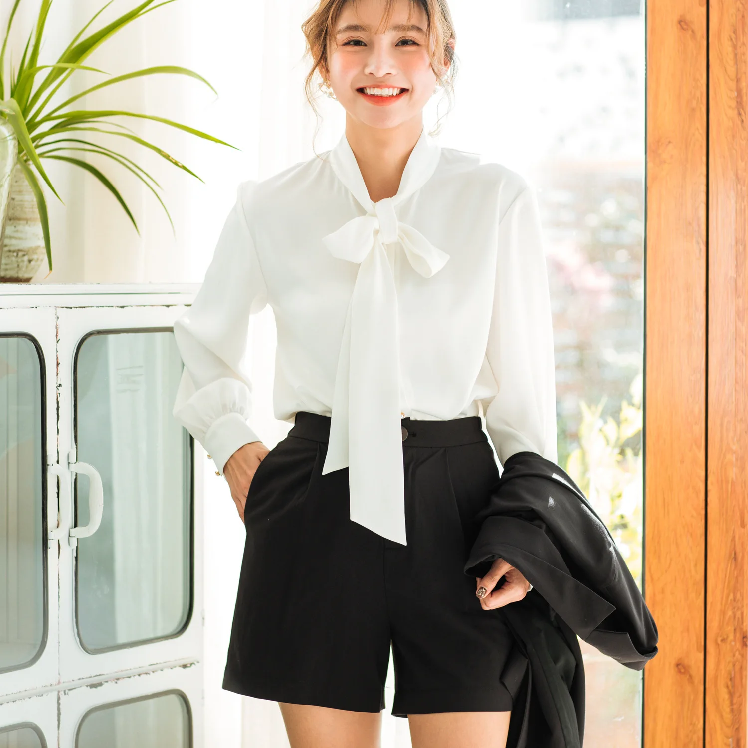 Women's 2020 Spring New Korean-Style High Waist Slim Short-Height Suit All-match Baggys Female 7386
Women's 2020 Spring New Korean-Style High Waist Slim Short-Height Suit All-match Baggys Female 7386