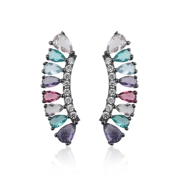 OMYFUN Luxury Crystal Earrings Fashion Brazilian Semi Joyas Brincos Rainbow Pedra Paved Copper Jewelry Factory Wholesale E74
OMYFUN Luxury Crystal Earrings Fashion Brazilian Semi Joyas Brincos Rainbow Pedra Paved Copper Jewelry Factory Wholesale E74