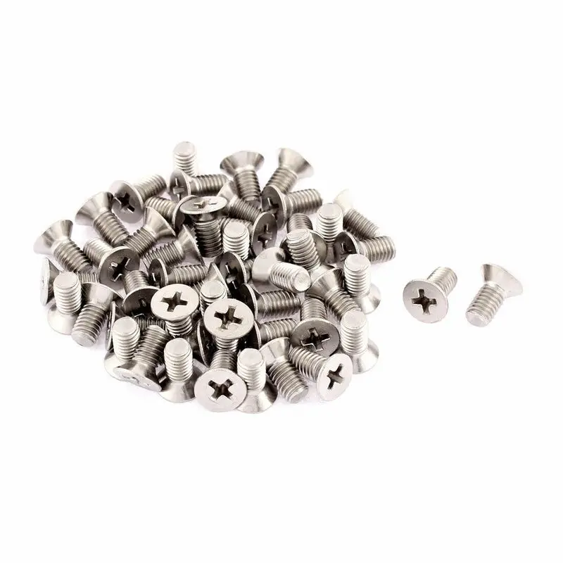 M5 x 10mm Phillips Round Head Stainless Steel Countersunk Bolt Screw 50pcs
M5 x 10mm Phillips Round Head Stainless Steel Countersunk Bolt Screw 50pcs
