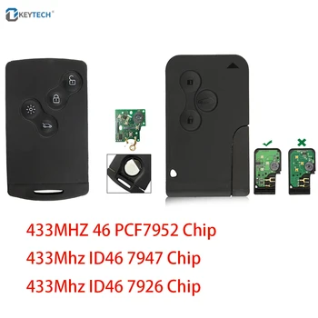 OkeyTech 3/4 Buttons 433Mhz Different Chips Remote Control Car Key For Renault Megane II Scenic 2 Grand Scenic II 2003 - 2008