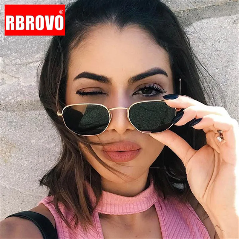 RBROVO 2019 модные квадратные Роскошные брендовые Солнцезащитные очки женские Ретро