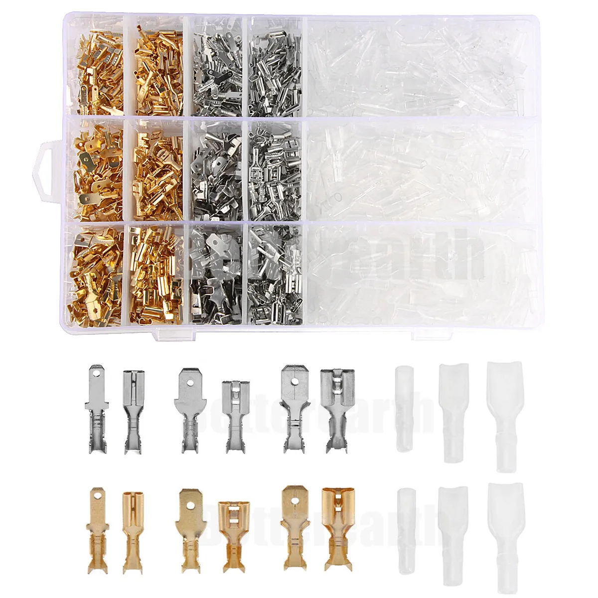 

900PCS 2.8/4.8/6.3mm Crimp Terminals Insulated Seal Electrical Wire Connectors Crimp Terminal Connector Assortment Kit