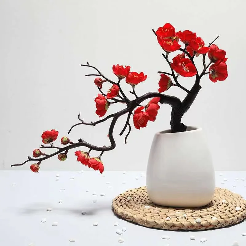 Artificial Cherry Blossom Plum Silk Material For Home Wedding Flowers Diy Decoration Home Bedroom Fake Flowers Decoration
Artificial Cherry Blossom Plum Silk Material For Home Wedding Flowers Diy Decoration Home Bedroom Fake Flowers Decoration