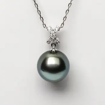 Free Shipping 10.9MM Round Green Tahitian Cultured Pearl Crystal Pendant 14k Solid White Gold
Free Shipping 10.9MM Round Green Tahitian Cultured Pearl Crystal Pendant 14k Solid White Gold