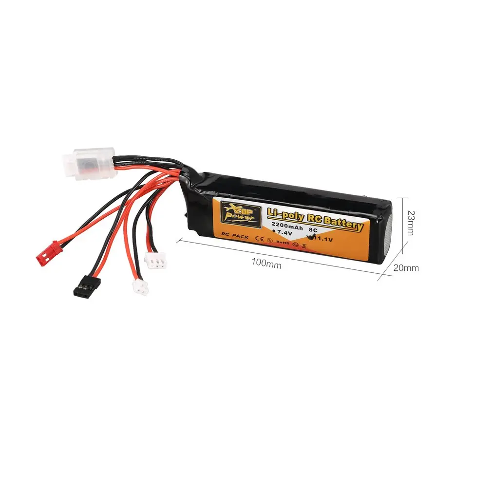 ZOP Power 11.1V 2200mAh 8C 3S 3S1P Lipo Battery JST JR Futaba Plug Rechargeable For RC Drone Helicopter Quadcopter Transmitter
ZOP Power 11.1V 2200mAh 8C 3S 3S1P Lipo Battery JST JR Futaba Plug Rechargeable For RC Drone Helicopter Quadcopter Transmitter