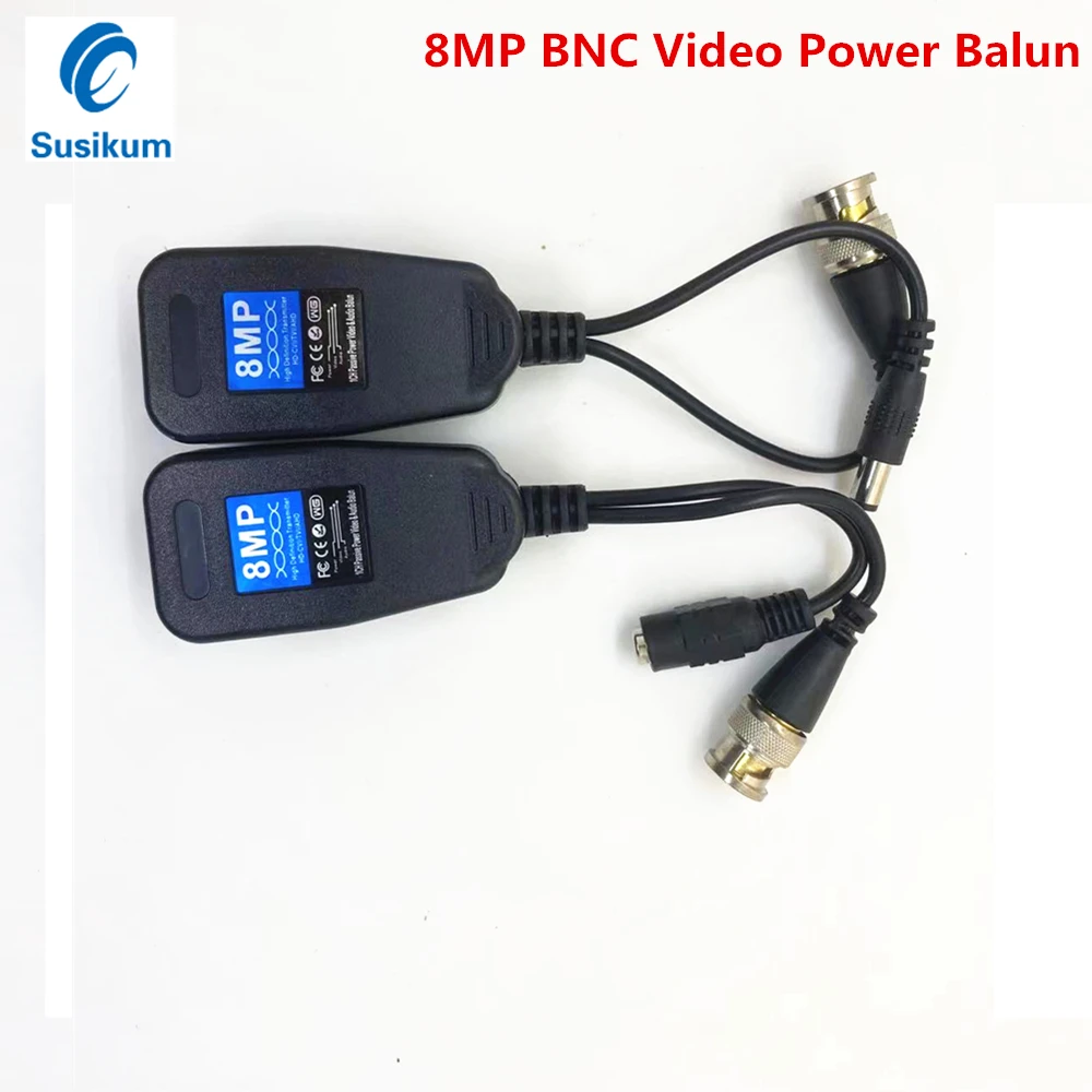 

8MP BNC TO RJ45 Passive Video Balun CCTV HD Twisted Pair BNC Transceiver To CAT5e 6 Connector For 4K AHD CVI TVI CVBS Camera