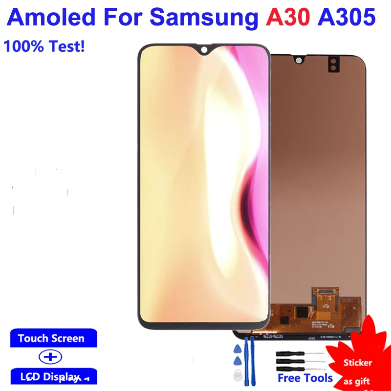 Amoled LCD For Samsung Galaxy A30 A305 A305F Display Touch Screen Digitizer Assembly For Samsung A30 Repair Part
Amoled LCD For Samsung Galaxy A30 A305 A305F Display Touch Screen Digitizer Assembly For Samsung A30 Repair Part