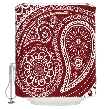 Red Paisley Bathroom Shower Curtains Fabric Shower Curtains Bathroom Accessories Shower Curtain Sets Childrens Unique Girls Hook
Red Paisley Bathroom Shower Curtains Fabric Shower Curtains Bathroom Accessories Shower Curtain Sets Childrens Unique Girls Hook
