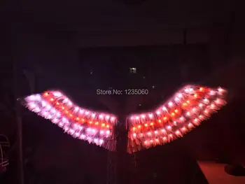 Program LED Light up Feather wings Costume Adults angel wings fairy stage performance prop
Program LED Light up Feather wings Costume Adults angel wings fairy stage performance prop
