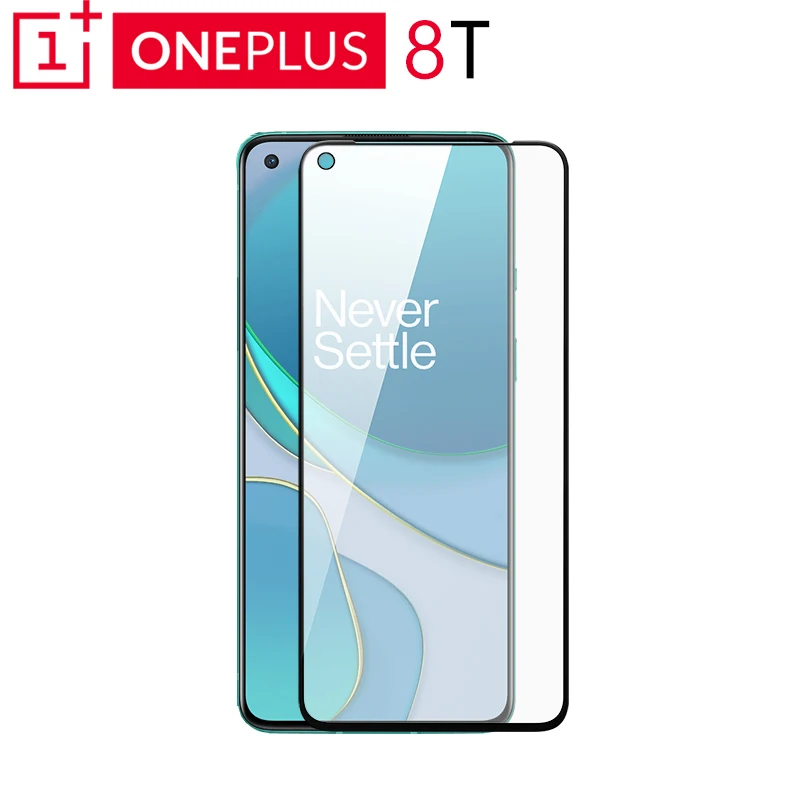 Оригинальное OnePlus 8T 3D закаленное стекло для защиты экрана полное покрытие