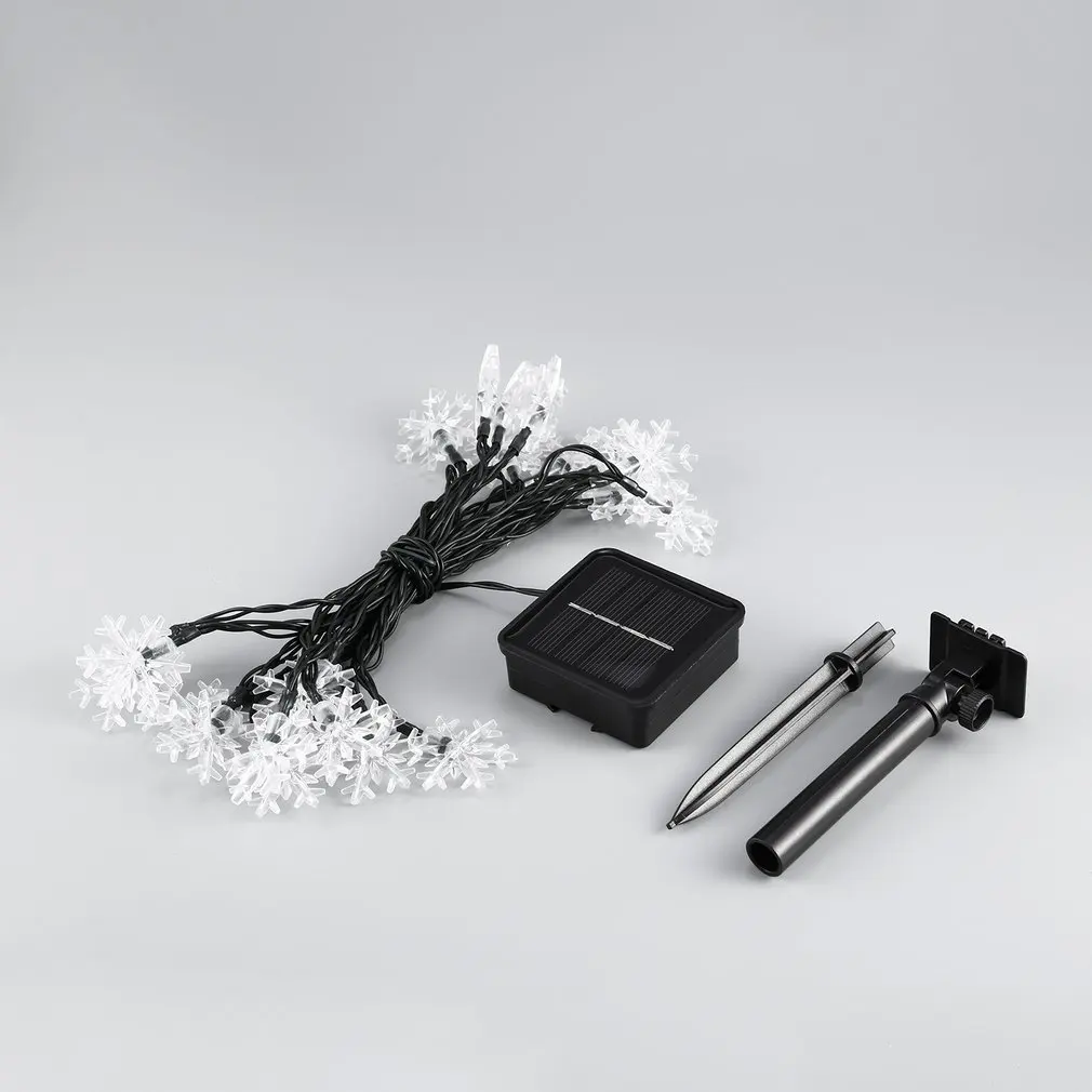 20 LED Solar Snow Flake Strings Waterproof Snowflake Fairy Lights String with Panel Christmas Outdoor Garden Wedding Decoration
20 LED Solar Snow Flake Strings Waterproof Snowflake Fairy Lights String with Panel Christmas Outdoor Garden Wedding Decoration