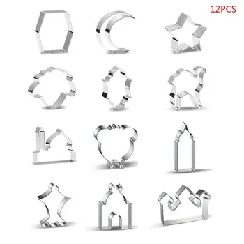 12Pcs Eid Mubarak&Ramadan Cookie Cutters DIY Moon Star Biscuit Cutters Cake Mold
12Pcs Eid Mubarak&Ramadan Cookie Cutters DIY Moon Star Biscuit Cutters Cake Mold