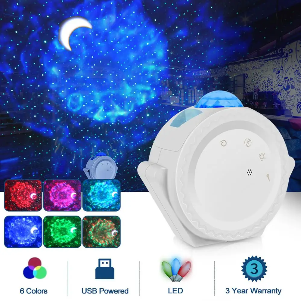 6 Colors Ocean Waving Light Starry Sky Projector LED Nebula Cloud Night Light 360 Degree Rotation Night Light Lamp for Kids #
6 Colors Ocean Waving Light Starry Sky Projector LED Nebula Cloud Night Light 360 Degree Rotation Night Light Lamp for Kids #