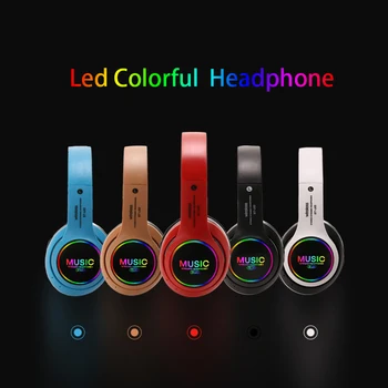 New LED Colorful Wireless Bluetooth Headphones Headset Foldable Stereo Bass Sound Adjustable Earphones with Mic for PC All Phone 
New LED Colorful Wireless Bluetooth Headphones Headset Foldable Stereo Bass Sound Adjustable Earphones with Mic for PC All Phone