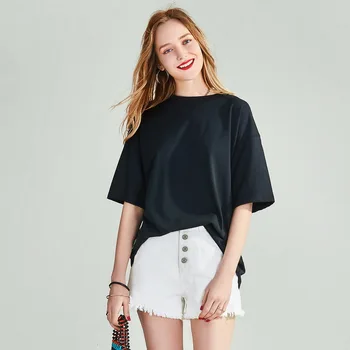 HAVVA 2020 Summer New Awat Combed Long Stapled Cotton Digital Active Printed Short-sleeved Women's T-shirt T4746
HAVVA 2020 Summer New Awat Combed Long Stapled Cotton Digital Active Printed Short-sleeved Women's T-shirt T4746