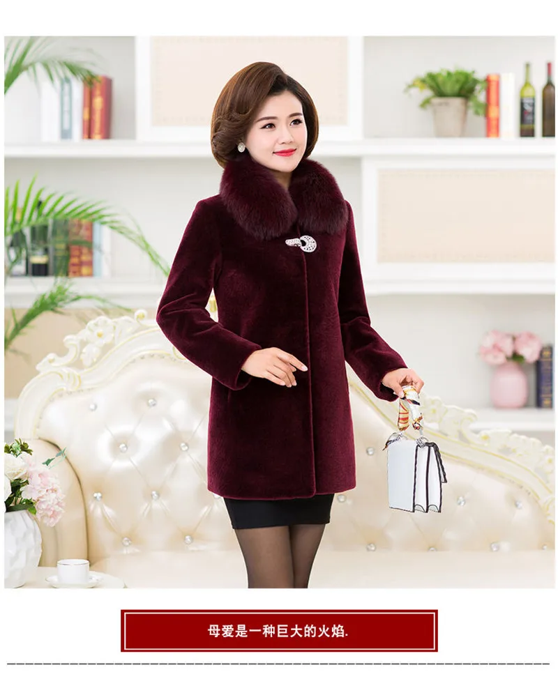 Manteau d'hiver en fourrure de vison pour femme, manteau Long avec col en fourrure de renard, pour mère d'âge moyen, 4XLA, nouvelle collection 2020 Manteau d'hiver en fourrure de vison pour femme, manteau Long avec col en fourrure de renard, pour mère d'âge moyen, 4XLA, nouvelle collection 2020