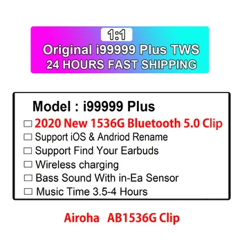 i99999 Plus TWS Wireless Earphone Air2 Rename Bluetooth 5.0 Earphone Volume Control Super Bass Earbuds PK i90000 TWS i90000 Max
i99999 Plus TWS Wireless Earphone Air2 Rename Bluetooth 5.0 Earphone Volume Control Super Bass Earbuds PK i90000 TWS i90000 Max